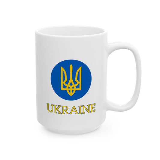 Ceramic Mug - White Ukraine Coat of Arms