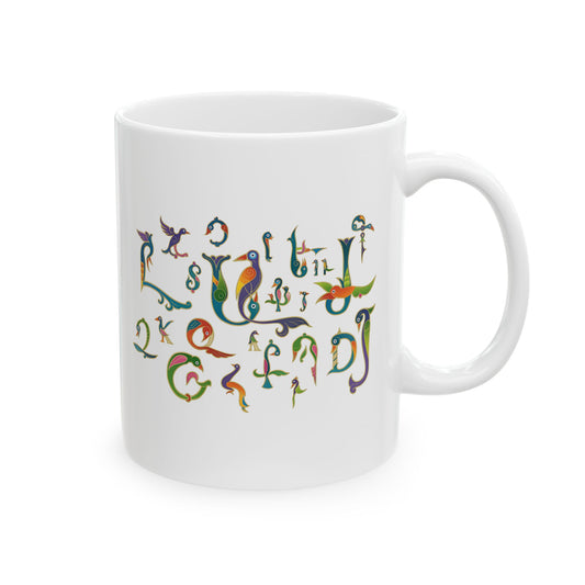 Armenian Trchnagir Letters White Mug