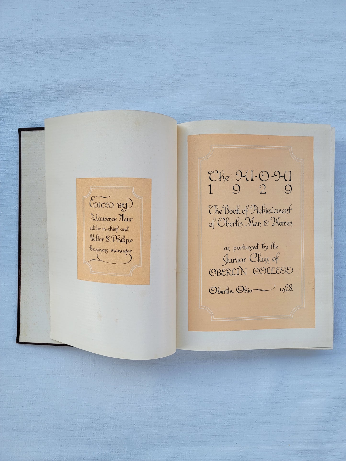 Oberlin College Alumni 1929 Vol. 39 Hi-O-Hi.