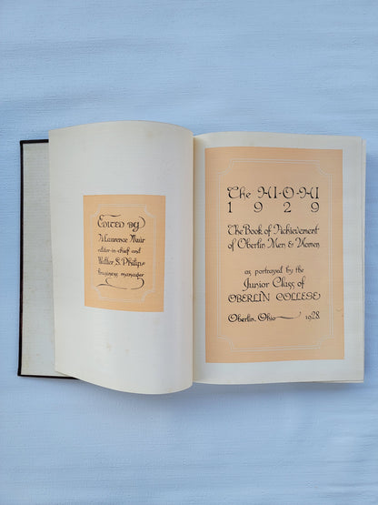 Oberlin College Alumni 1929 Vol. 39 Hi-O-Hi.
