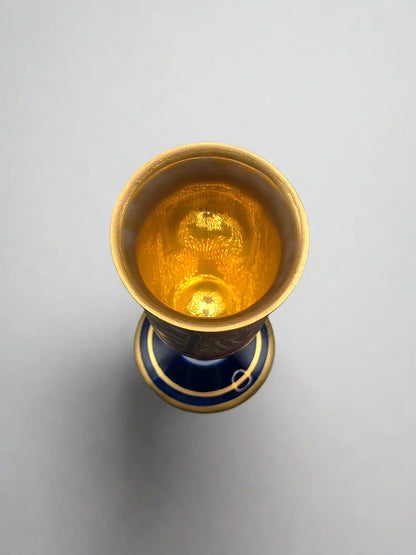 Arita Yaki Ware Shobido Main Store Dyed Nishiki Peony Tang Pattern Wine Cup