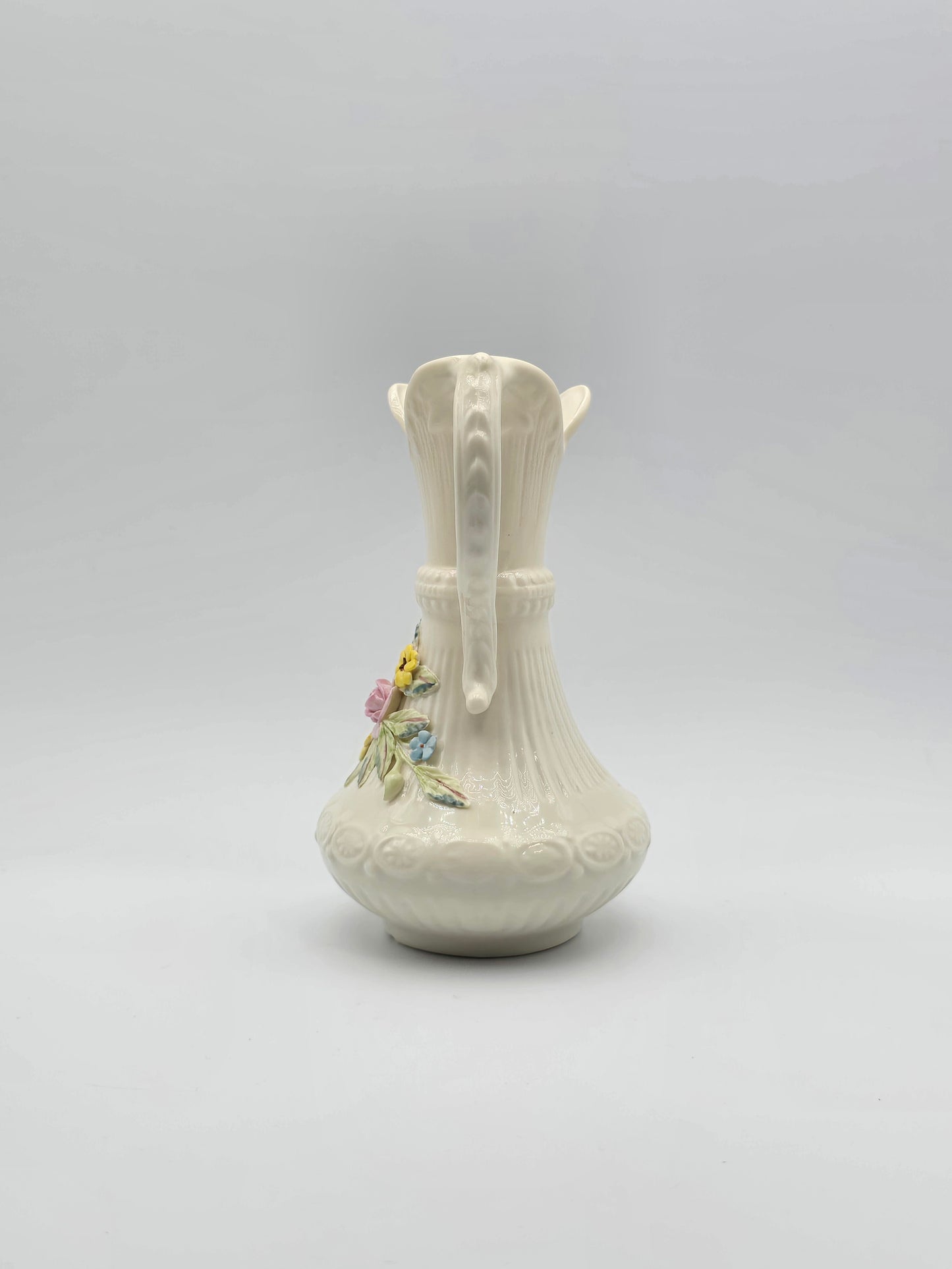 Vintage Belleek In Retrospect Aberdeen Floral Mantle Pitcher White Vase