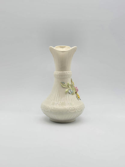 Vintage Belleek In Retrospect Aberdeen Floral Mantle Pitcher White Vase