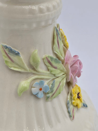 Vintage Belleek In Retrospect Aberdeen Floral Mantle Pitcher White Vase