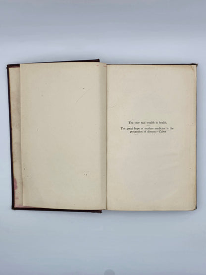 THE PREVENTION OF DISEASE A POPULAR TREATISE Antique Book, By K. Winslow.  W. B. SAUNDERS COMPANY. America 1916.