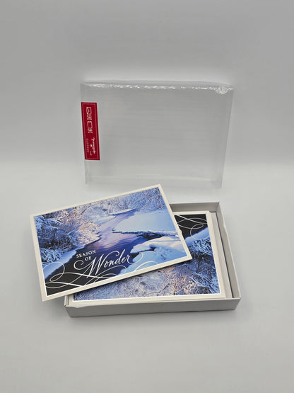 Vintage Hallmark Christmas Holiday Postcards Season Of Wonder (16 PCS) Box Is Open.