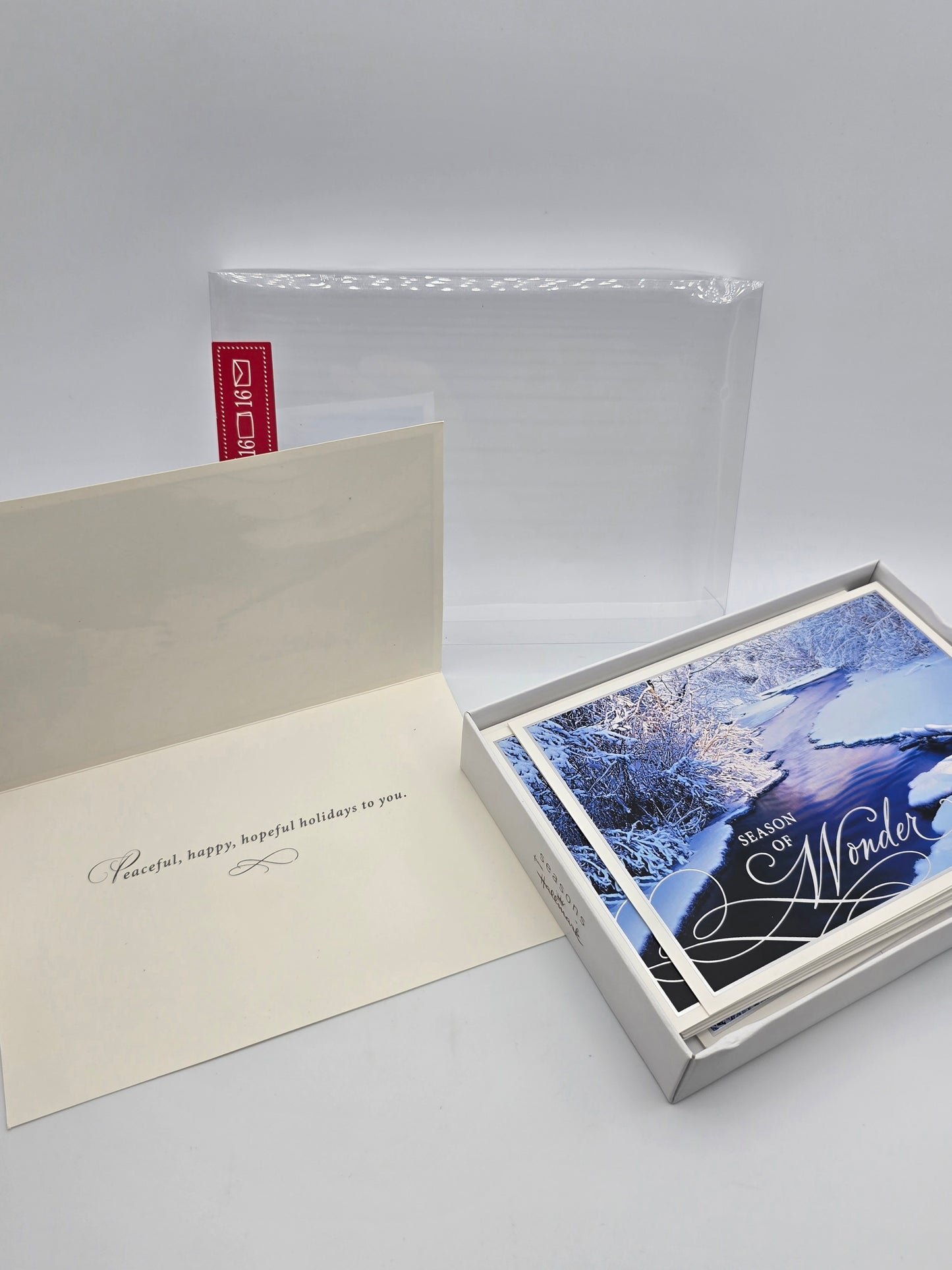 Vintage Hallmark Christmas Holiday Postcards Season Of Wonder (16 PCS) Box Is Open.