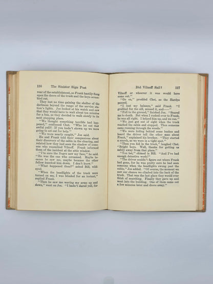 Hardy Boys Edition Of The Sinister Sign Post By Franklin W. Dixon. Vintage Hardcover Book. New York, 1936.