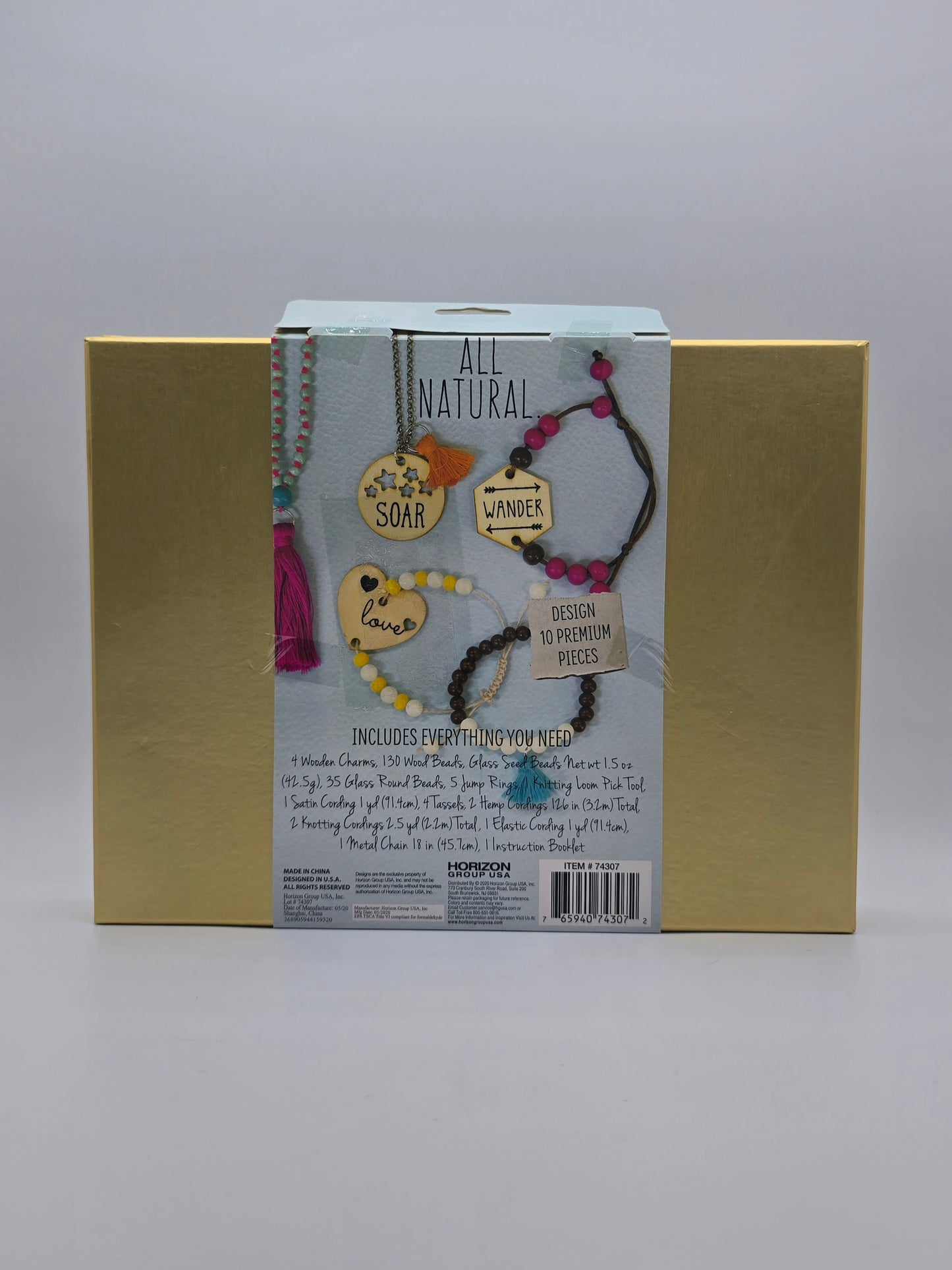 STMT DIY Wooden Charm & Tassel Jewelry Art & Craft 10P. Making Kit for Teens NIB.