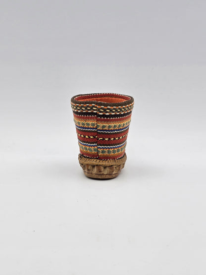 Vintage Mini Miniature Leather Opanak Peasant Shoe. Boot Moroccan Serbian Folk Art