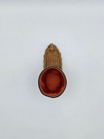 Vintage Mini Miniature Leather Opanak Peasant Shoe. Boot Moroccan Serbian Folk Art