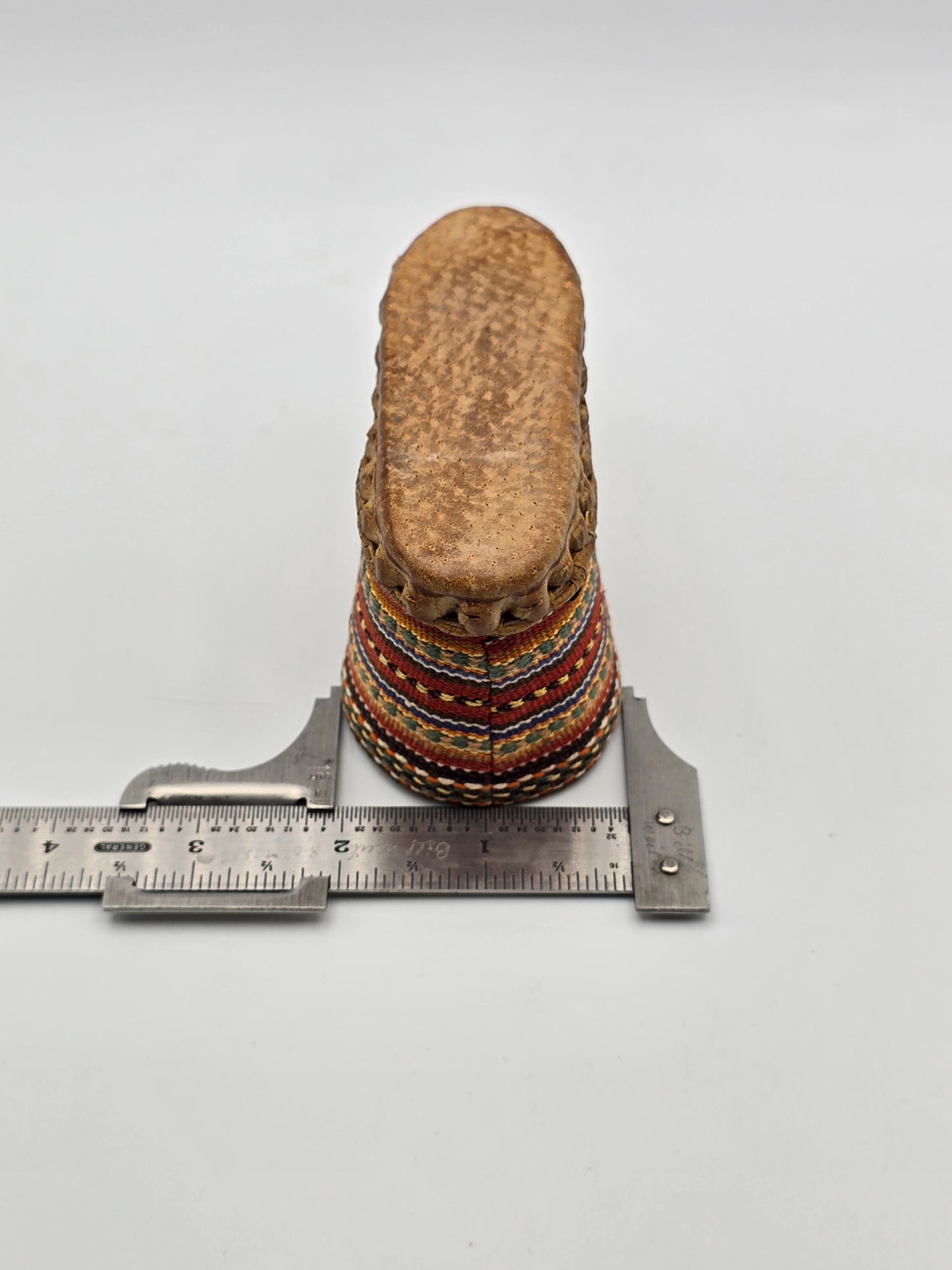 Vintage Mini Miniature Leather Opanak Peasant Shoe. Boot Moroccan Serbian Folk Art