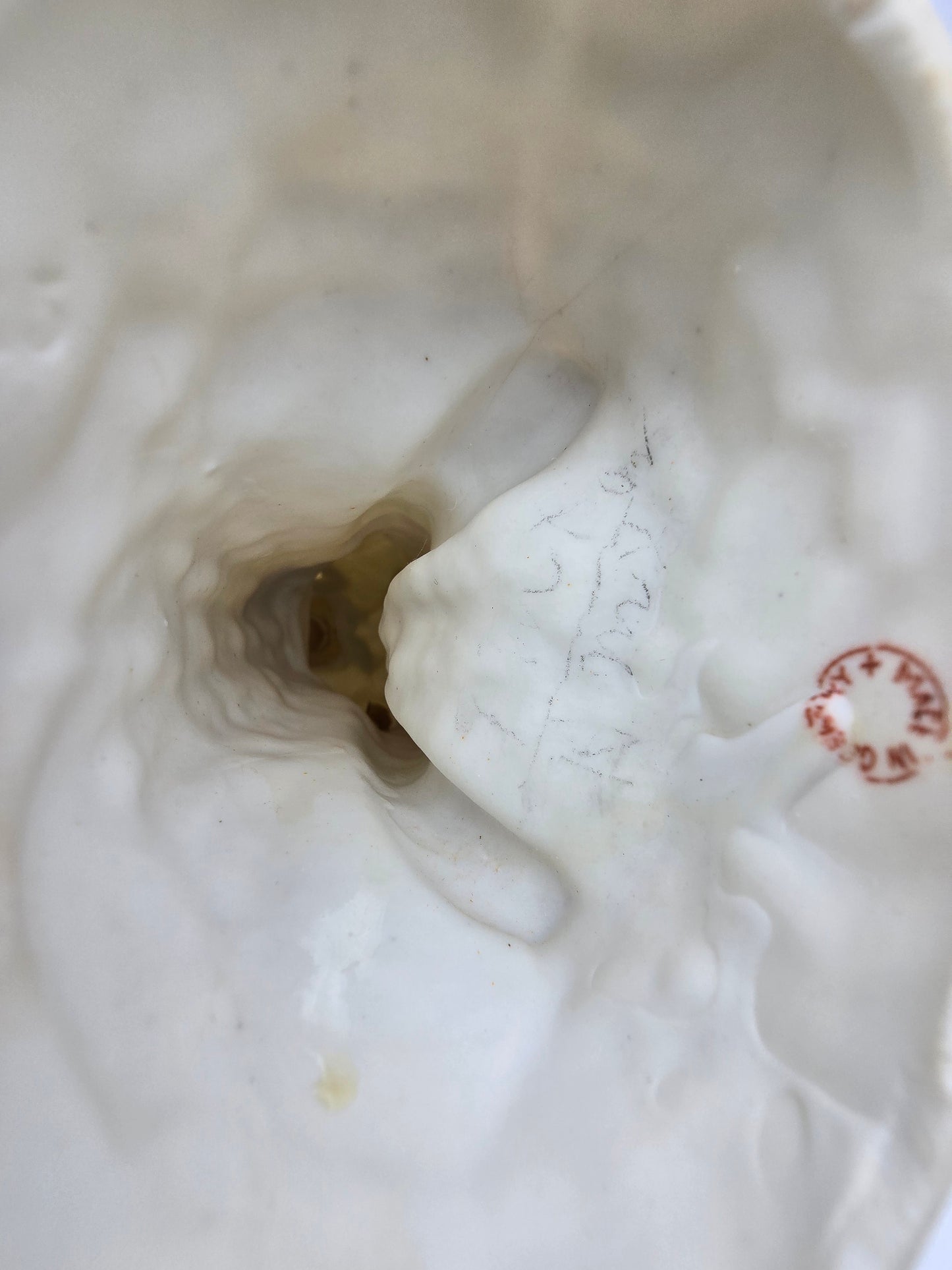 Vintage Gebruder Heubach Figurine. Young Boy Eating Fruit From His Bag.