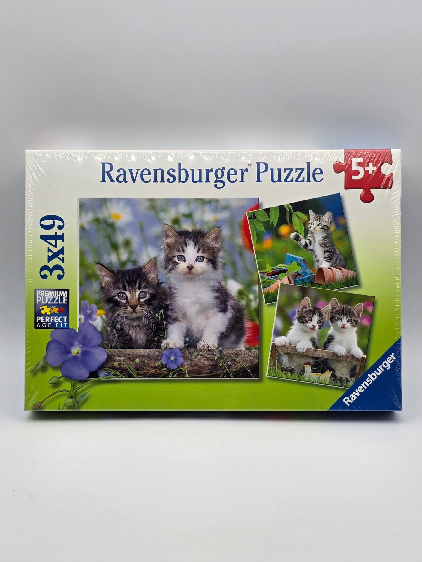 Ravensburger 3×49 Kitten Premium Puzzle # 08 0465 Made In Czech.