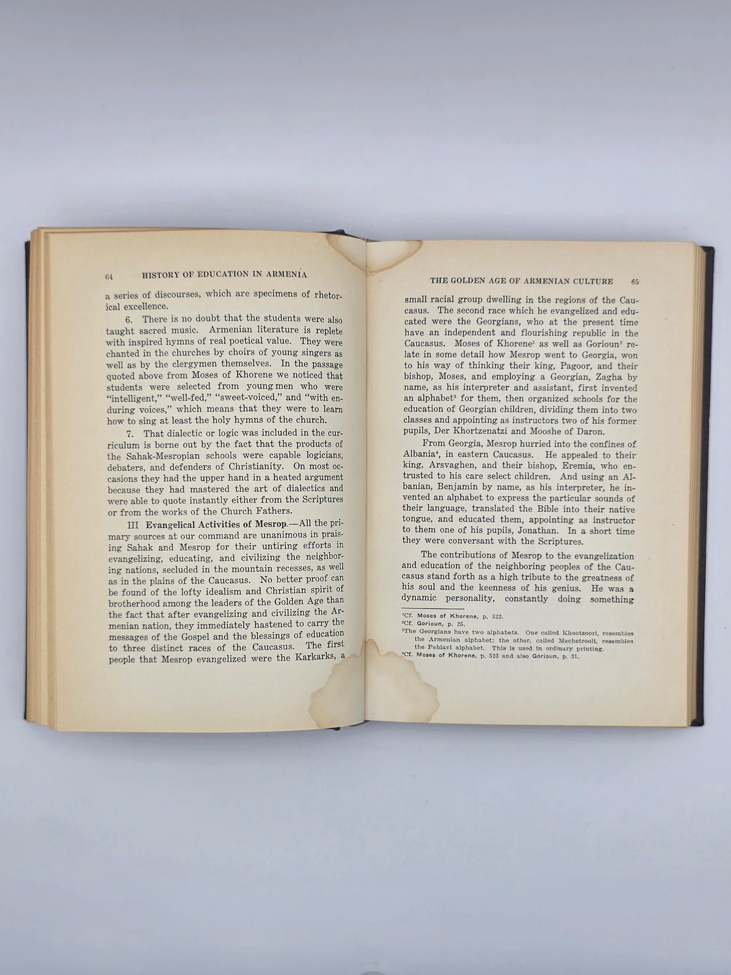 History Of Education In Armenia By Kevork A. Sarafian PH.D |Printed In USA 1930.