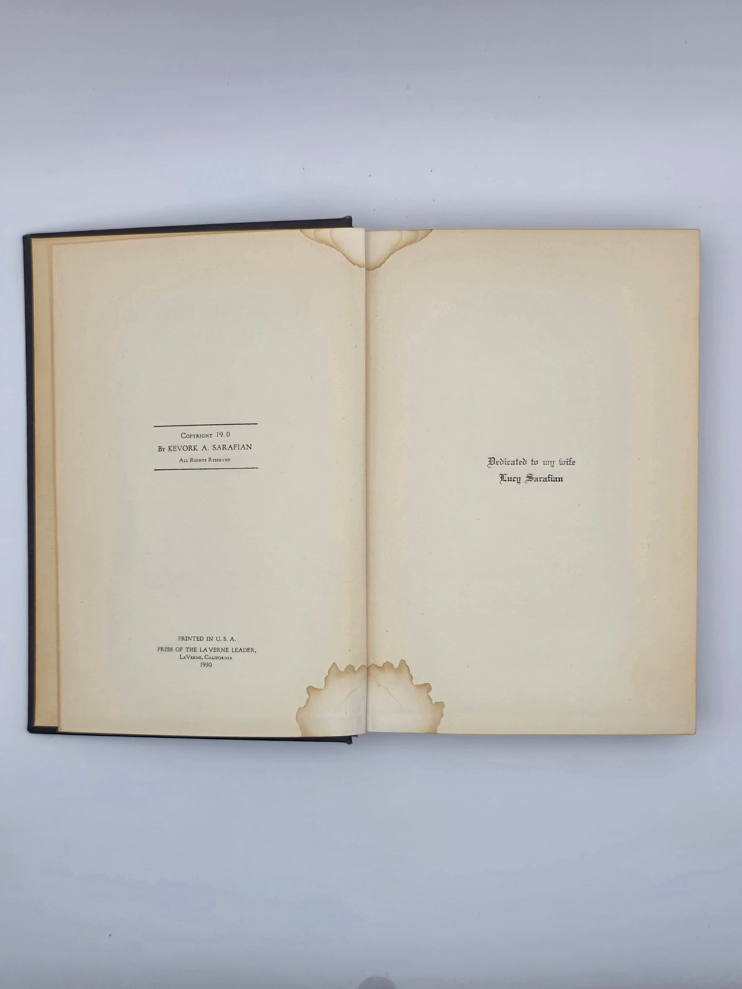 History Of Education In Armenia By Kevork A. Sarafian PH.D |Printed In USA 1930.