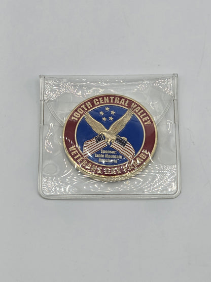 Coin is a commemorative related to the 100TH Central Valley Veteran Day Parade