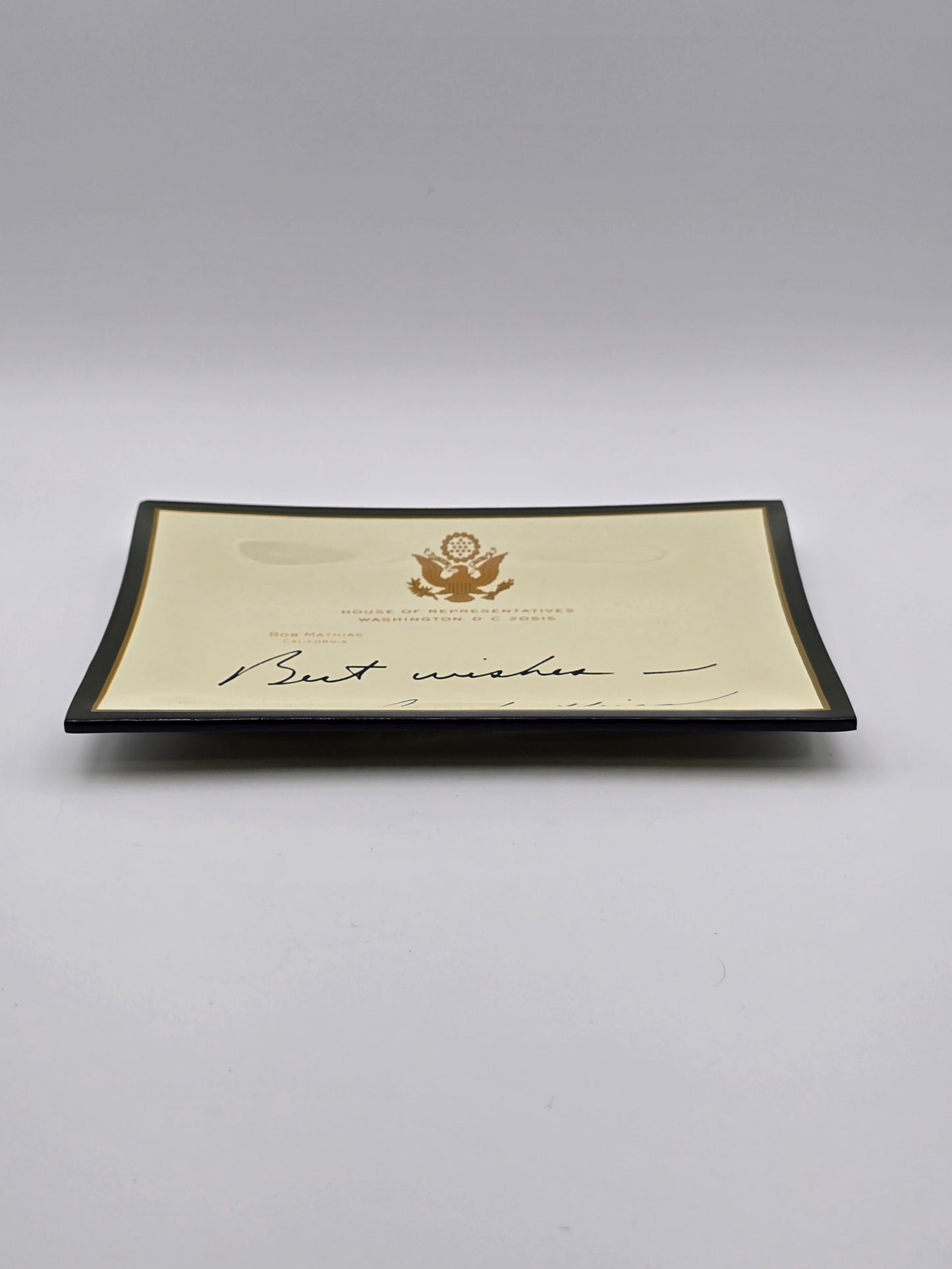 Vintage Plate US House of Representatives Bob Mathias From California 1967-1975 Campaign