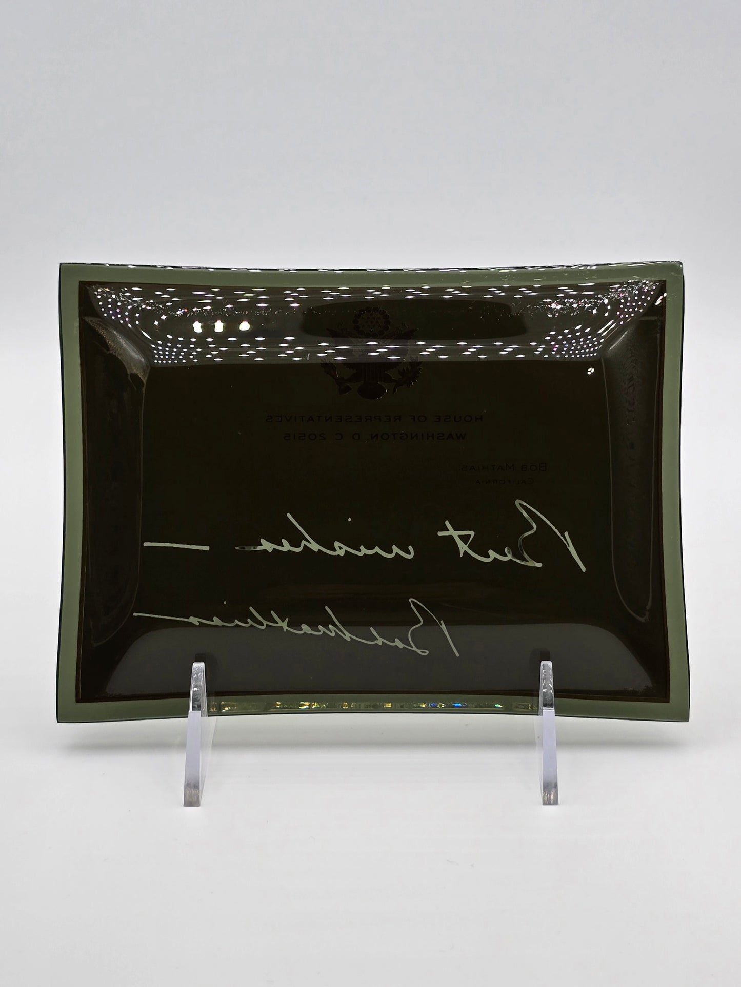 Vintage Plate US House of Representatives Bob Mathias From California 1967-1975 Campaign