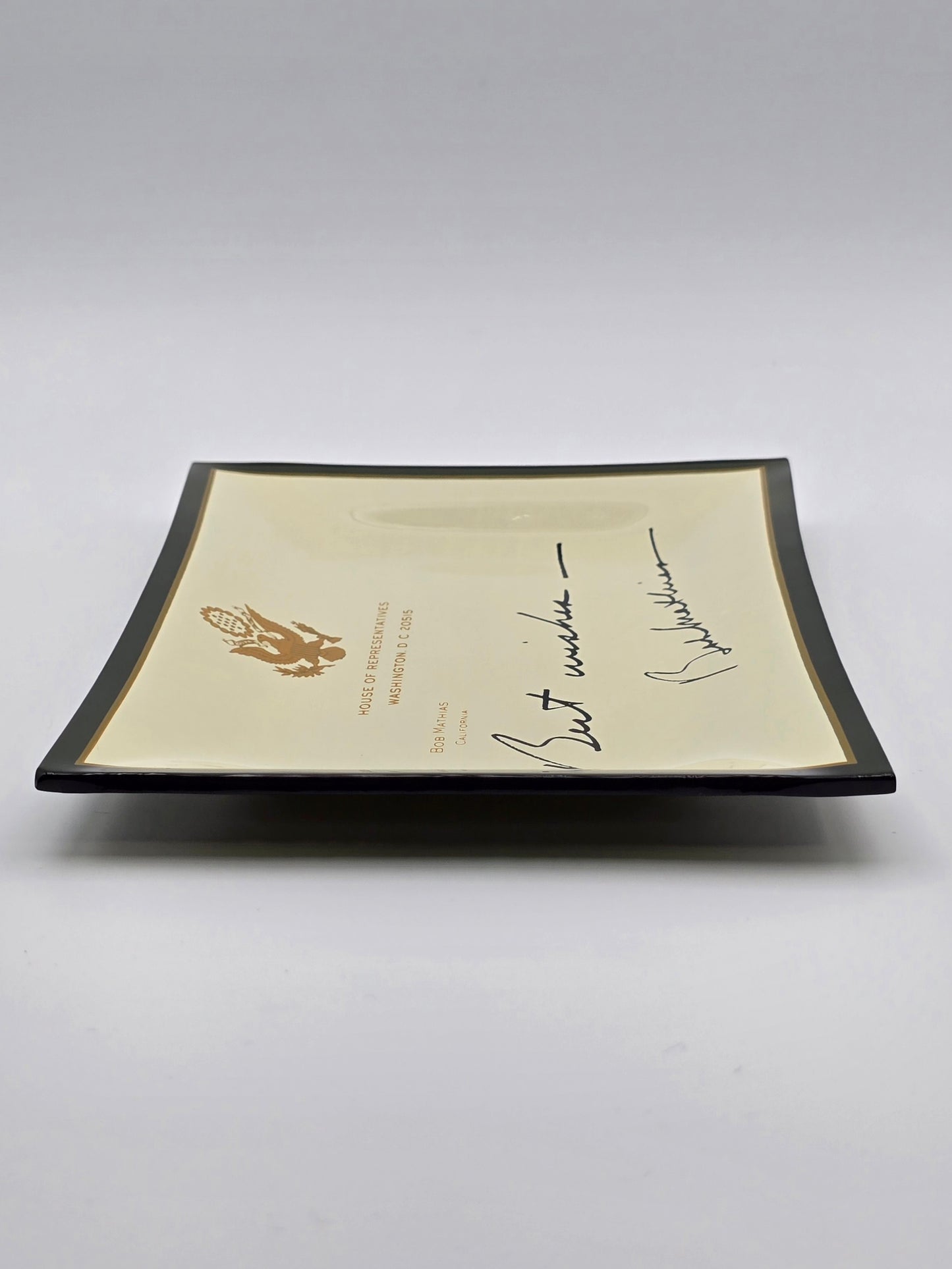 Vintage Plate US House of Representatives Bob Mathias From California 1967-1975 Campaign