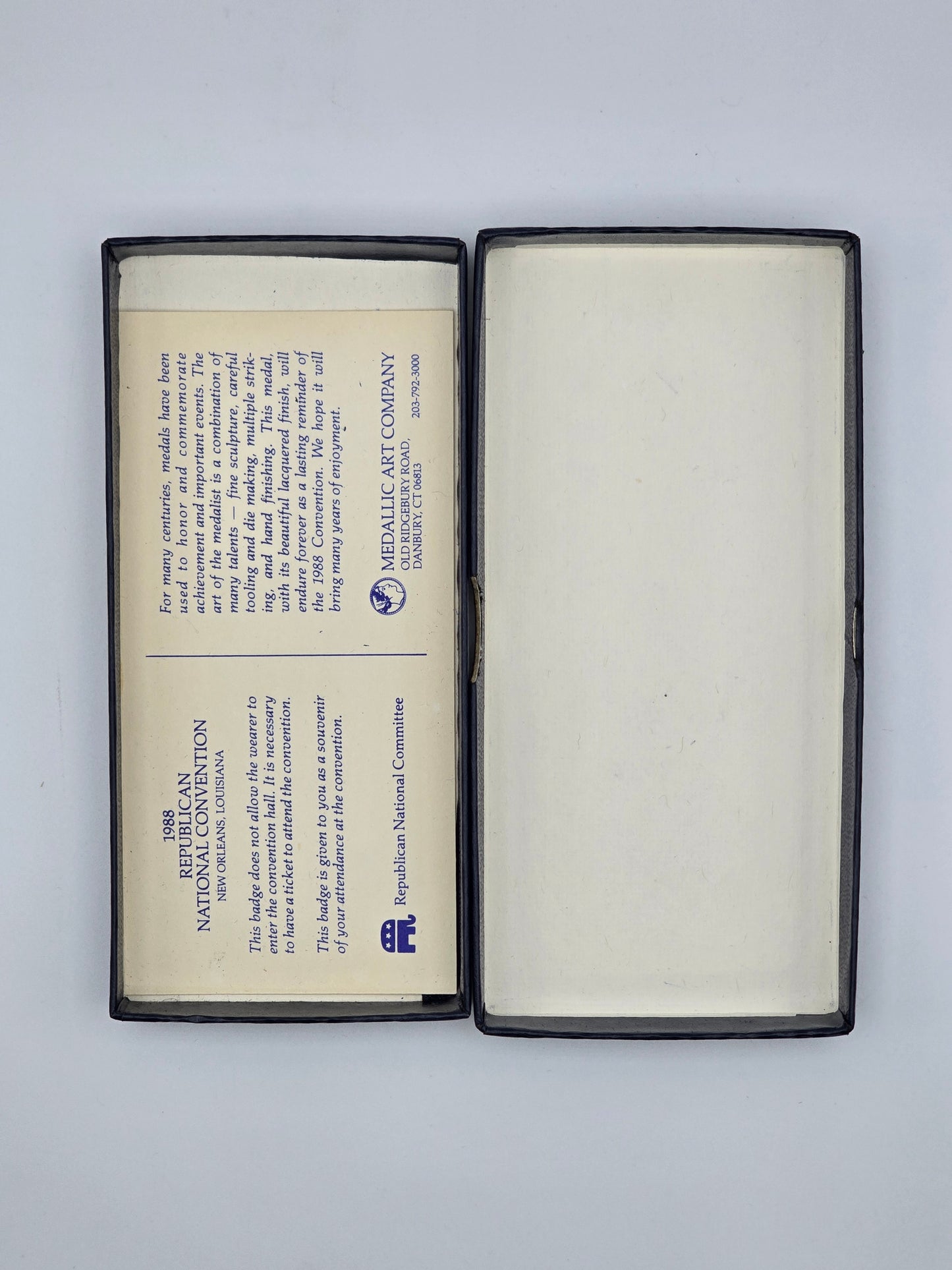 1988 Republican National Convention New Orleans Finance Committee Badge Shirley H. Brinker