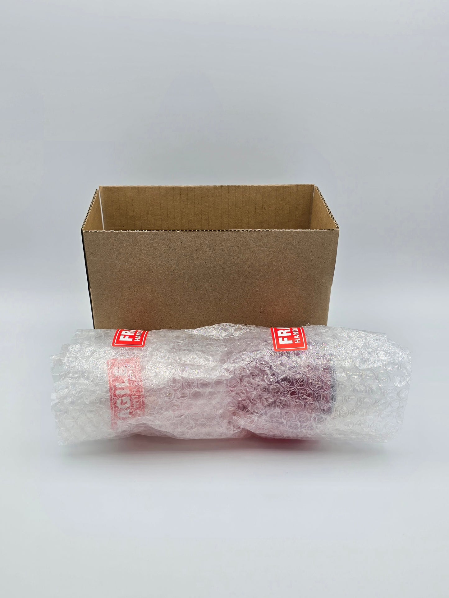 Vintage Ruby Red Rainbow Crackle Glass Vase 7.25” Ruffle Top