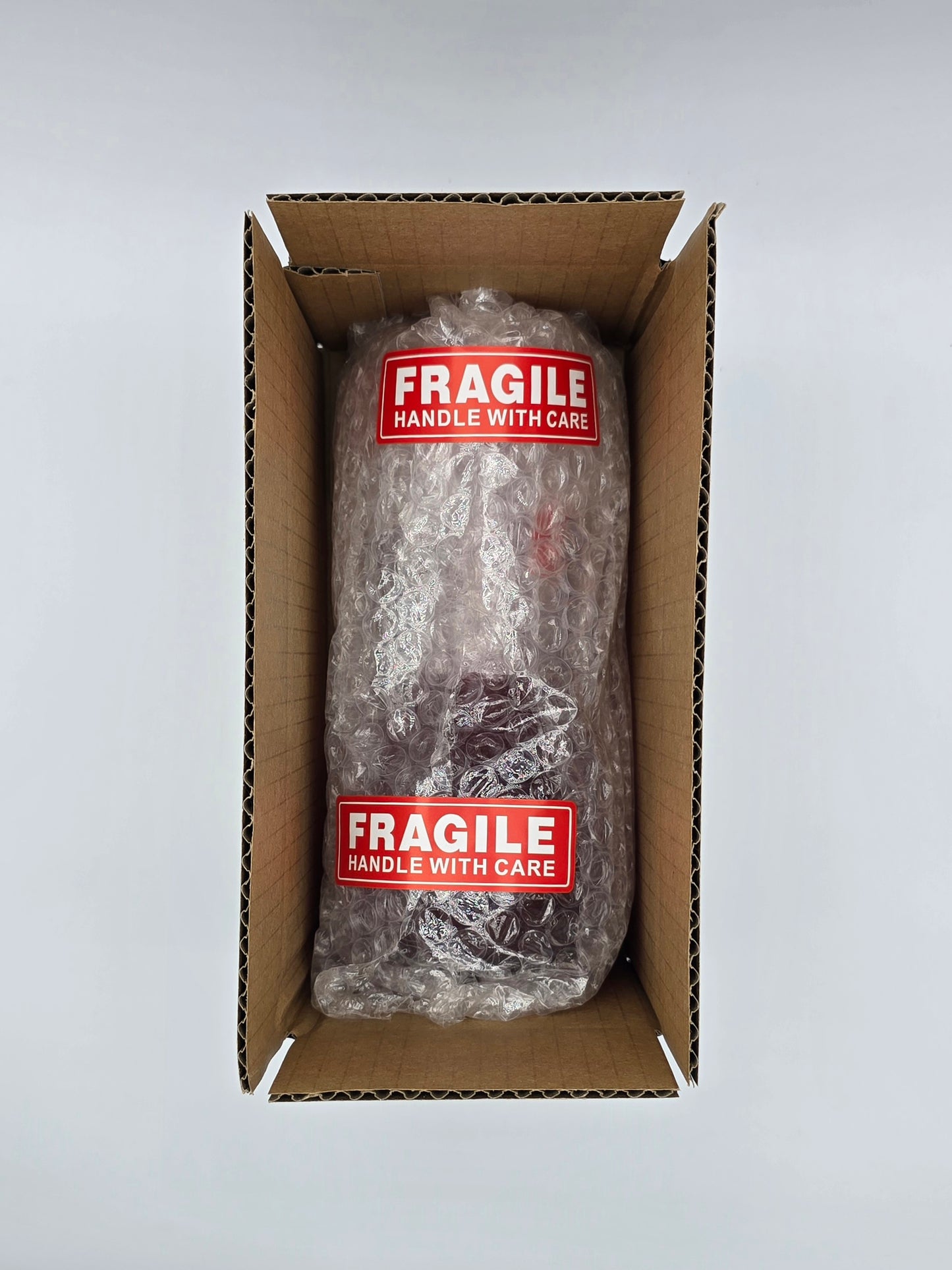 Vintage Ruby Red Rainbow Crackle Glass Vase 7.25” Ruffle Top