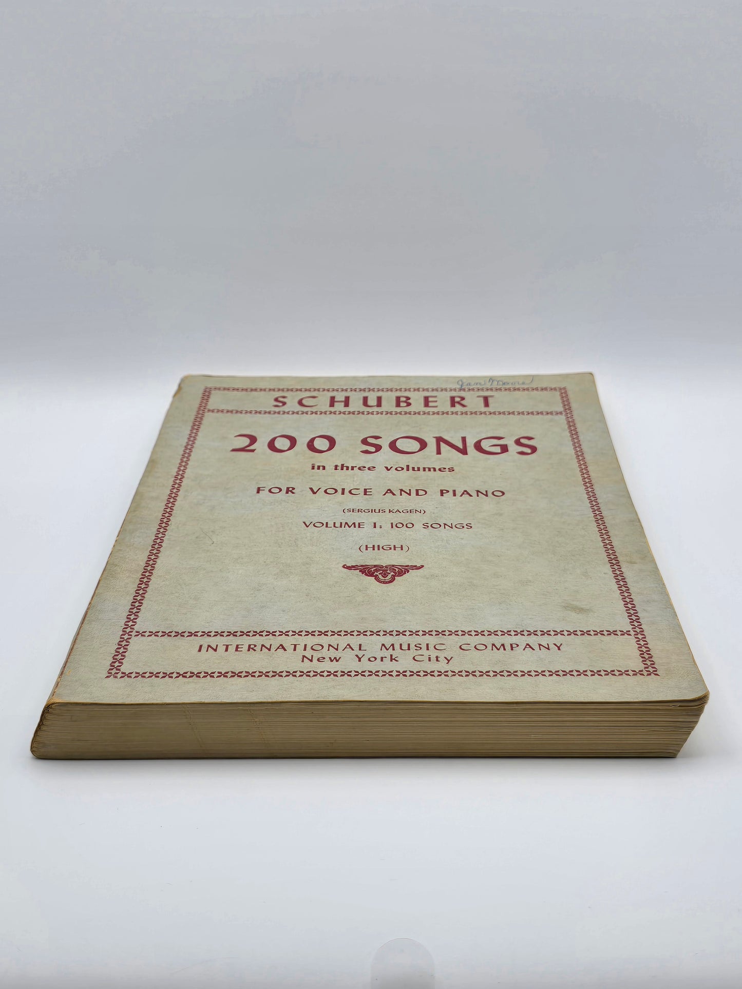 SCHUBERT 200 Songs For Voice & Piano By Sergius Kagen Sheet Music Book Vol.1