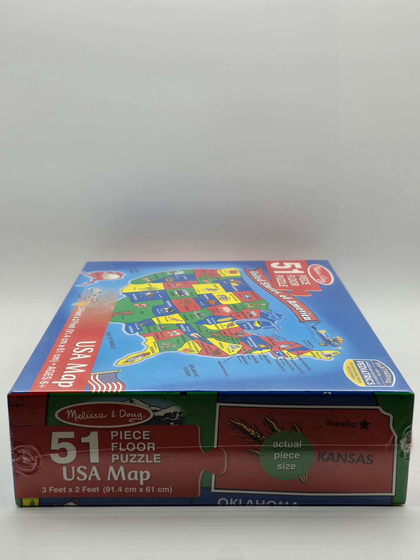 USA MAP 51 Piece Floor Puzzle 36" X 32" Ages 6+ by Melissa & Doug