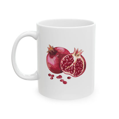 Pomegranate Cup with 365 Seeds of Strength Slogan Ceramic Mug (11oz, 15oz)