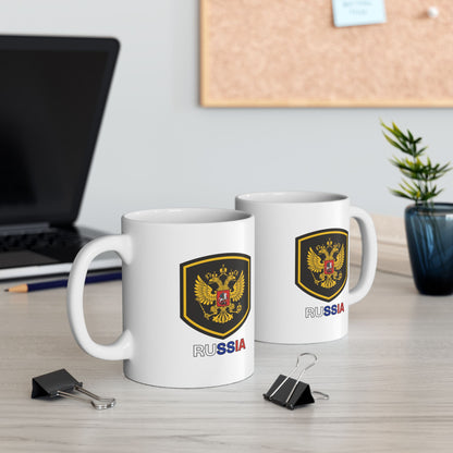 Ceramic Mug - White Russian Coat of Arms Design
