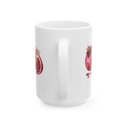 Pomegranate Cup with 365 Seeds of Strength Slogan Ceramic Mug (11oz, 15oz)