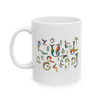 Armenian Trchnagir Letters White Mug