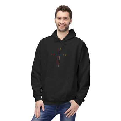 Armenia Cross Hoodie in Red Blue Orange