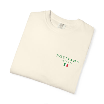 Positano Italy Unisex T-shirt with Lemon and 100BC Date Graphic