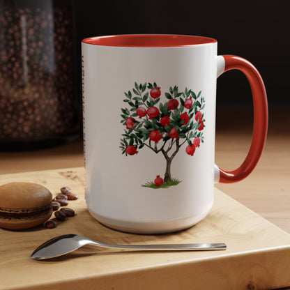 Pomegranate Cup with 365 Seeds of Strength Slogan Ceramic Mug (11oz, 15oz)