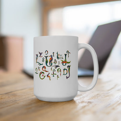 Armenian Trchnagir Letters White Mug