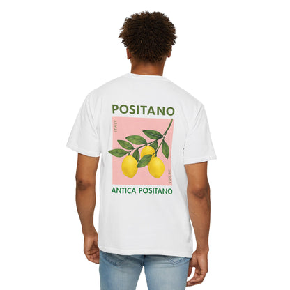 Positano Italy Unisex T-shirt with Lemon and 100BC Date Graphic