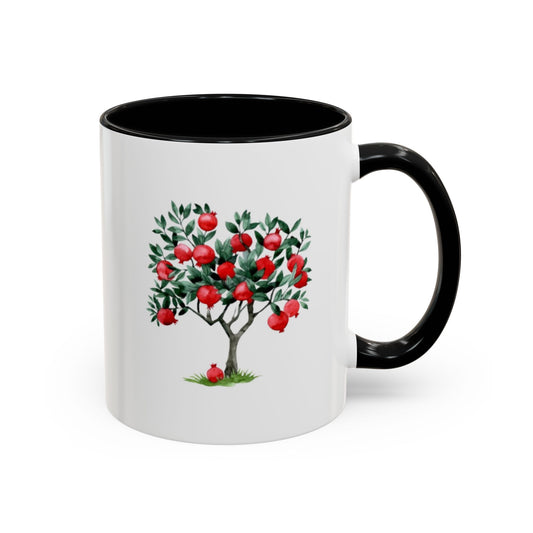 Pomegranate Cup with 365 Seeds of Strength Slogan Ceramic Mug (11oz, 15oz)