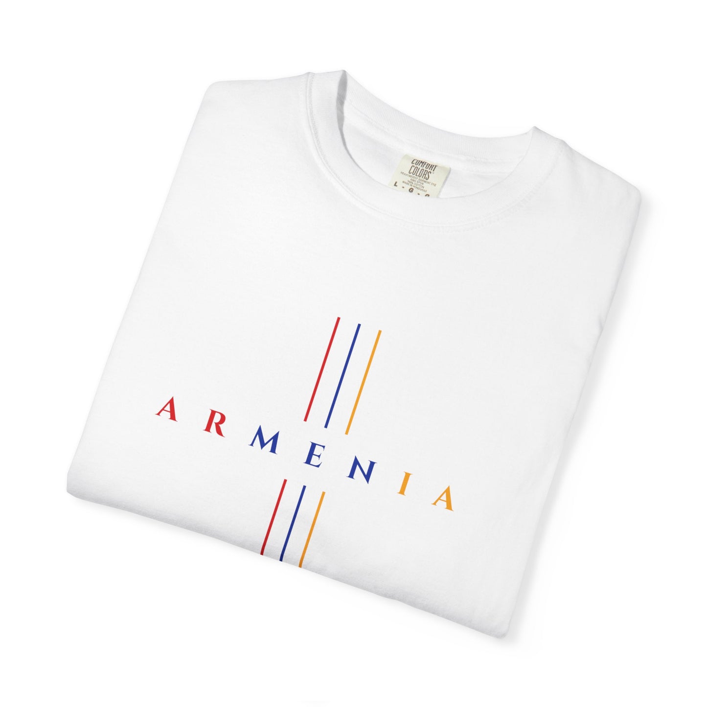 Armenia Cross Unisex T-shirt in Red Blue Orange