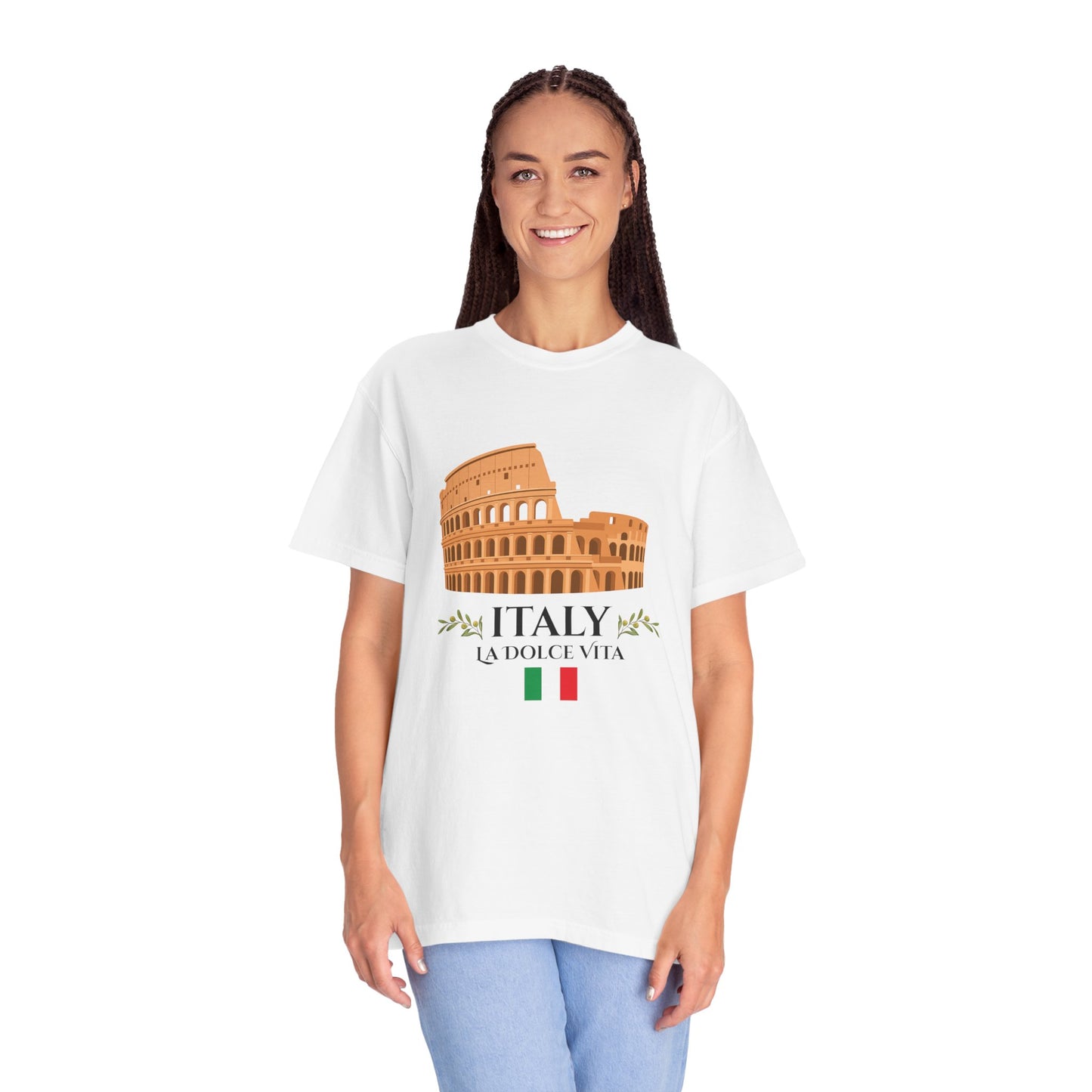Italy Colosseum T-Shirt - Unisex Garment-Dyed