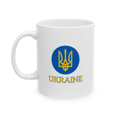 Ceramic Mug - White Ukraine Coat of Arms