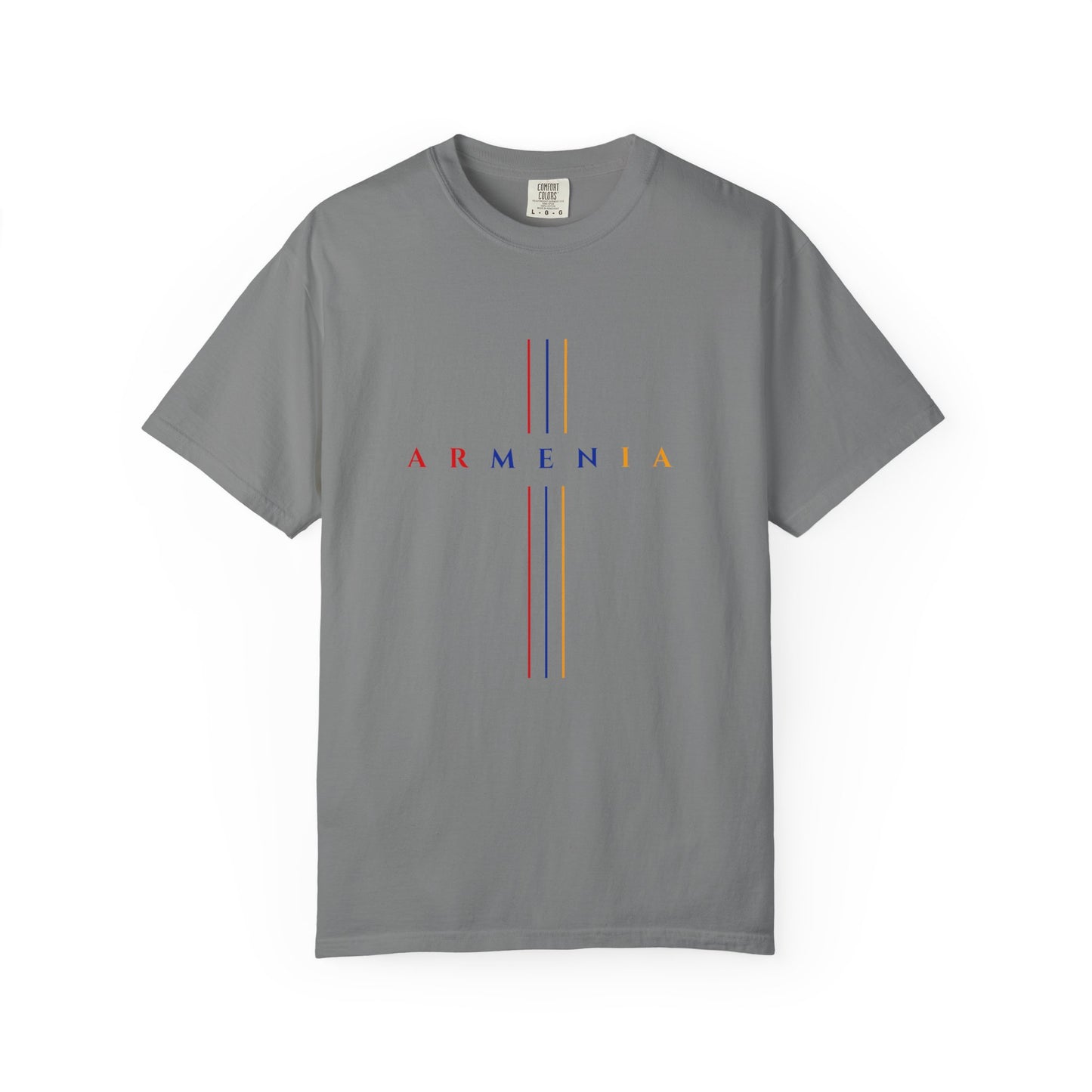 Armenia Cross Unisex T-shirt in Red Blue Orange