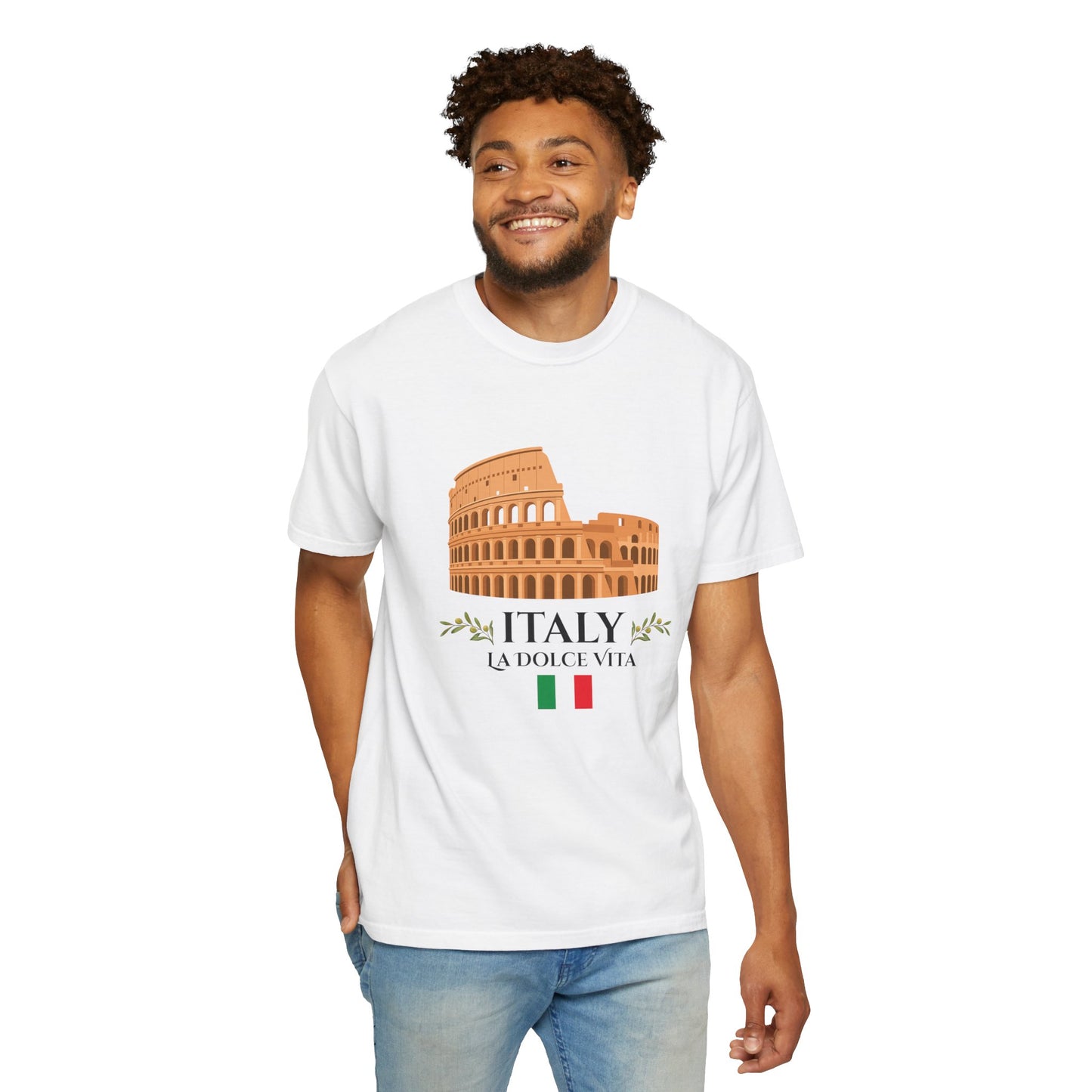 Italy Colosseum T-Shirt - Unisex Garment-Dyed