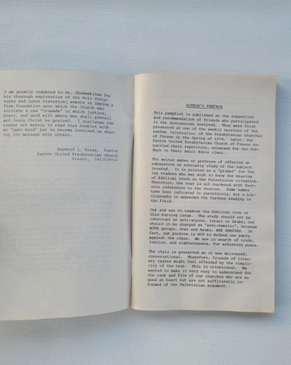 Can Israel And Arabs Be Reconciled?, Hagop A. Chakmakjian, Th.D., 1976