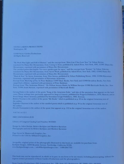 Out of Stone : Armenia and Artsakh by Robert Kurkjian and Matthew Karanian 1999