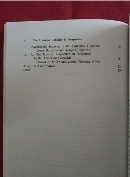 The ARMENIAN Genocide In Perspective. Edited By Richard G. Hovannisian. 4th 1991