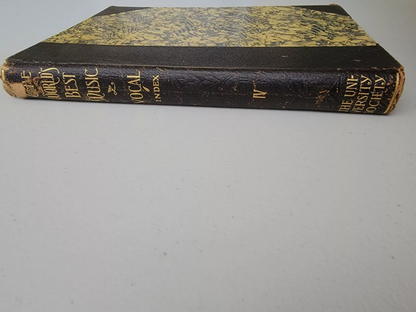 The World's Best Music Book Vol. 4 New York,  The University Society 1903