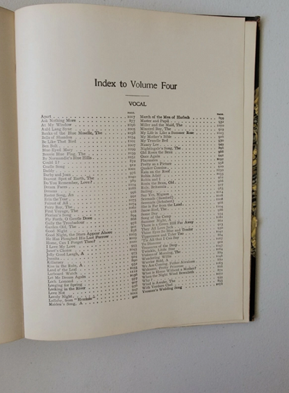 The World's Best Music Book Vol. 4 New York,  The University Society 1903