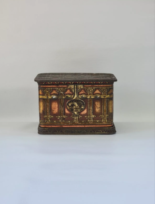 Antique EPICURE Smoking Tobacco Tin Can US Tobacco Co. Hinged Box 4.5"